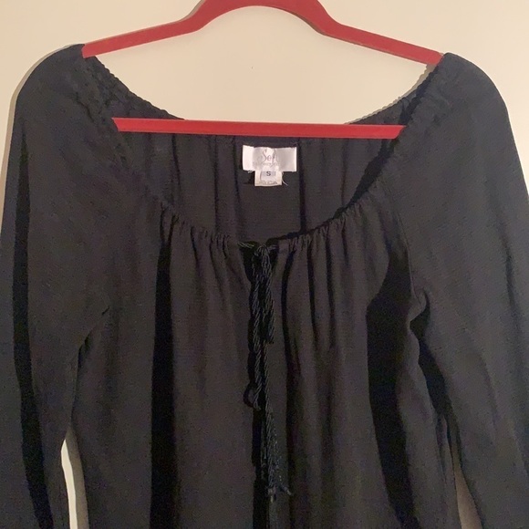 Soft Surroundings Peasant Top with Tassels Size S - Picture 2 of 8